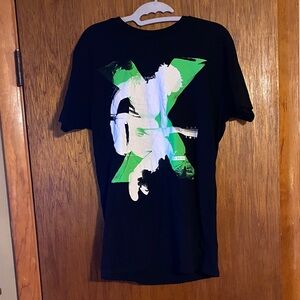Ed Sheeran Concert Tee Black and Green Graphic T-Shirt